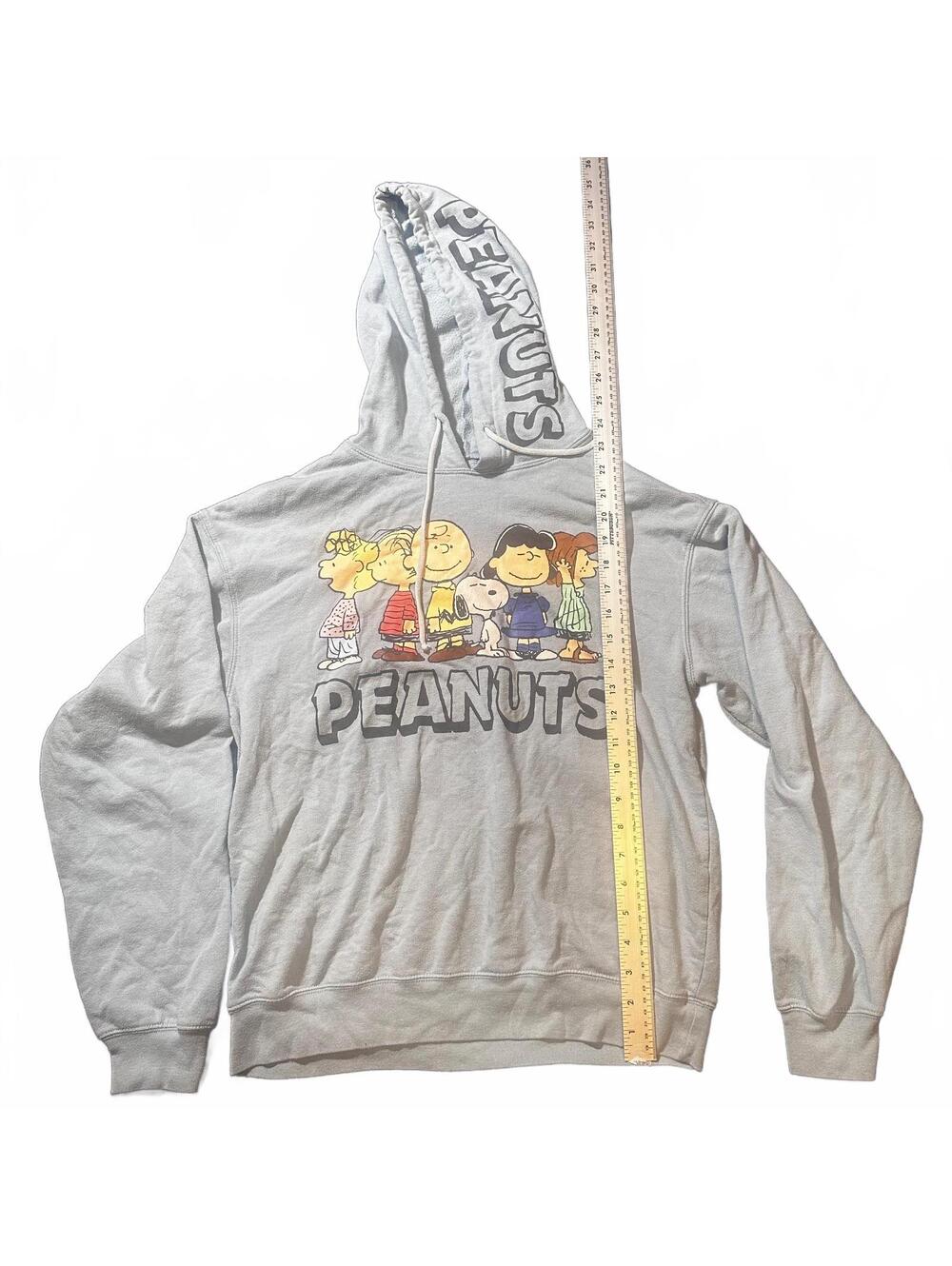Baby Blue Size Medium Peanuts Characters Hooded Sweatshirt - Picture 2 of 5